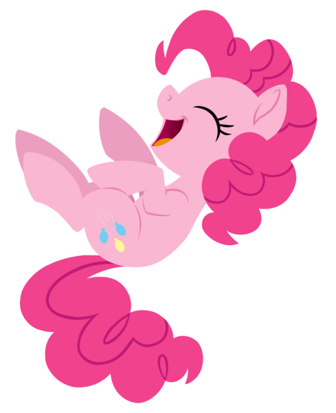 Size: 2005x2461 | Tagged: safe, artist:fire-topaz, derpibooru import, pinkie pie, pony, high res, laughing, lineless, simple background, solo, transparent background