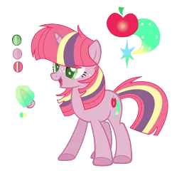 Size: 2024x2088 | Tagged: safe, artist:thesmall-artist, derpibooru import, oc, oc:apple shine, unofficial characters only, pony, unicorn, female, freckles, high res, magical lesbian spawn, mare, offspring, parent:applejack, parent:twilight sparkle, parents:twijack, simple background, solo, transparent background