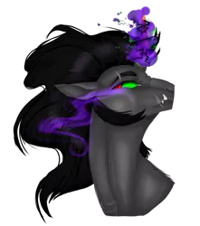 Size: 1024x1156 | Tagged: safe, artist:kotowataczekolada, derpibooru import, king sombra, pony, unicorn, bust, fangs, male, simple background, solo, sombra eyes, stallion, transparent background