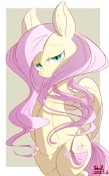 Size: 500x800 | Tagged: safe, artist:tohupo, derpibooru import, fluttershy, pegasus, pony, abstract background, bipedal, digital art, female, lidded eyes, looking at you, mare, signature, solo, spread wings, standing, wings