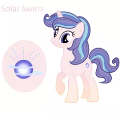 Size: 1908x1808 | Tagged: safe, artist:galaxysparkleyt, derpibooru import, oc, oc:solar swirls, pony, unicorn, base used, female, mare, offspring, offspring's offspring, parent:oc:starbreaker, parent:oc:sunlay, parents:oc x oc, parents:starlay, simple background, solo, white background