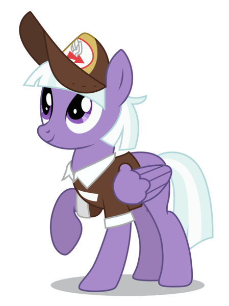 Size: 3744x5000 | Tagged: safe, artist:dragonchaser123, derpibooru import, appointed rounds, pegasus, pony, the break up breakdown, absurd resolution, background pony, cap, clothes, female, hat, looking up, mailmare, mailmare hat, mare, raised hoof, simple background, smiling, solo, transparent background, uniform, vector