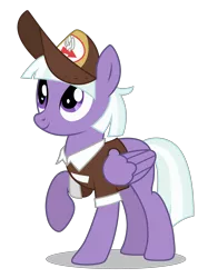 Size: 3744x5000 | Tagged: safe, artist:dragonchaser123, derpibooru import, appointed rounds, pegasus, pony, the break up breakdown, absurd resolution, background pony, cap, clothes, female, hat, looking up, mailmare, mailmare hat, mare, raised hoof, simple background, smiling, solo, transparent background, uniform, vector