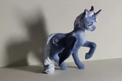 Size: 849x566 | Tagged: safe, artist:exclusionzone, derpibooru import, trixie, alicorn, pony, alicornified, craft, irl, photo, race swap, sculpture, solo, traditional art, trixiecorn