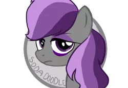 Size: 869x597 | Tagged: safe, artist:sodadoodle, derpibooru import, oc, oc:scintillalight, unofficial characters only, pegasus, pony, bags under eyes, circle, eyebrows, female, frown, looking at you, profile picture, simple background, solo, text, transparent background, unimpressed
