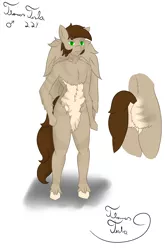 Size: 2008x3040 | Tagged: safe, artist:thomas tesla, deleted from derpibooru, derpibooru import, oc, oc:thomas tesla, unofficial characters only, earth pony, gryphon, hybrid, semi-anthro, zebra, new design, redesign, solo, zebra oc