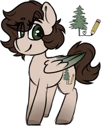 Size: 413x513 | Tagged: safe, artist:ivybrush, derpibooru import, oc, oc:pacific pine, unofficial characters only, pegasus, pony, female, heart eyes, simple background, solo, transparent background, wingding eyes