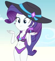 Size: 727x803 | Tagged: suggestive, artist:dirty mike, derpibooru import, edit, edited screencap, editor:thebar, screencap, rarity, equestria girls, equestria girls series, lost and found, beautiful, belly button, bikini, bikini babe, bikini bottom, breast edit, breasts, cleavage, clothes, cropped, ear piercing, earring, female, hat, hips, jewelry, piercing, raribetes, sexy, solo, solo female, sun hat, swimsuit, swimsuit edit