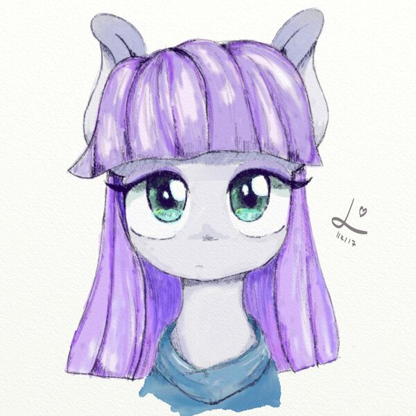 Size: 1000x1000 | Tagged: safe, artist:achmeddb, derpibooru import, maud pie, earth pony, pony, bust, cute, female, looking at you, mare, maudabetes, solo