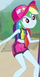 Size: 313x594 | Tagged: safe, derpibooru import, screencap, rainbow dash, blue crushed, equestria girls, equestria girls series, clothes, cropped, cute, dashabetes, geode of super speed, magical geodes, swimsuit