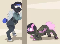 Size: 1727x1269 | Tagged: artist:marsminer, derpibooru import, female, mare, oc, oc:gabriel, oc:halo, rainbow six, safe, unofficial characters only