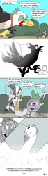 Size: 1000x3600 | Tagged: safe, artist:bjdazzle, derpibooru import, princess luna, spike, zecora, oc, oc:pebbl, alicorn, bird, dragon, pony, roc, zebra, moonstuck, molt down, 3:, :p, baby, baby dragon, cartographer's cap, chase, comic, drool, egophiliac-ish, exclamation point, eyes on the prize, female, filly, flying, frown, glare, glowing eyes, hat, licking, licking lips, lidded eyes, lightning, male, mare, molting, moon roc, older, one eye closed, pun, running, season 8 homework assignment, shocking, silhouette, spread wings, squint, stone scales, style emulation, surprised, text, tongue out, wings, wink, woona