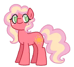 Size: 447x405 | Tagged: safe, artist:moonrose95, derpibooru import, oc, oc:harvest sun, unofficial characters only, earth pony, pony, female, mare, offspring, parent:big macintosh, parent:cheerilee, parents:cheerimac, simple background, solo, transparent background