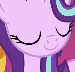 Size: 656x629 | Tagged: safe, derpibooru import, screencap, starlight glimmer, pony, unicorn, no second prances, close-up, cropped, cute, eyes closed, smiling, solo