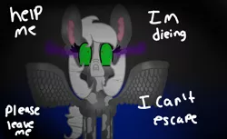 Size: 1140x697 | Tagged: semi-grimdark, artist:mlpfan2017, derpibooru import, oc, oc:thundercloud, unofficial characters only, pegasus, pony, corrupted, dark, downvote bait, female, mare, simple background, solo, sombra eyes