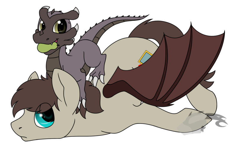 Size: 2200x1400 | Tagged: safe, artist:artsyheartsy, artist:darkodraco, derpibooru import, oc, oc:hartenas, unofficial characters only, bat pony, dragon, duo, food, pear, simple background, transparent background