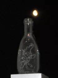 Size: 774x1033 | Tagged: artist:malte279, bottle, craft, derpibooru import, glass engraving, moon, princess luna, safe