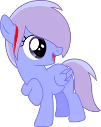 Size: 4011x5008 | Tagged: safe, artist:melodiousmarci, derpibooru import, oc, oc:stormy decibels, pegasus, pony, absurd resolution, female, filly, inkscape, raised hoof, simple background, solo, transparent background, vector