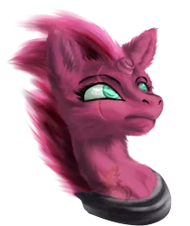 Size: 1833x2184 | Tagged: safe, artist:goldengriffiness, derpibooru import, tempest shadow, pony, unicorn, my little pony: the movie, broken horn, bust, eye scar, female, fluffy, mare, portrait, scar, simple background, solo, transparent background