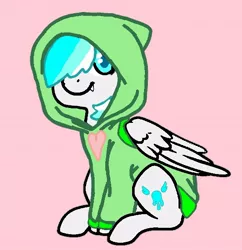 Size: 568x586 | Tagged: safe, artist:snowbuttnsfw, derpibooru import, oc, oc:frostyee, pegasus, pony, base used, clothes, hoodie