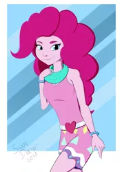 Size: 2480x3508 | Tagged: safe, artist:sundaw, derpibooru import, pinkie pie, equestria girls, legend of everfree, camp fashion show outfit, clothes, dress, high res, solo