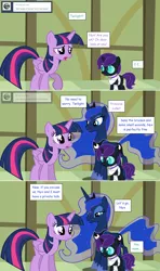 Size: 1280x2168 | Tagged: safe, artist:hakunohamikage, derpibooru import, princess luna, twilight sparkle, twilight sparkle (alicorn), oc, oc:nyx, alicorn, pony, ask-princesssparkle, ask, bandage, tumblr