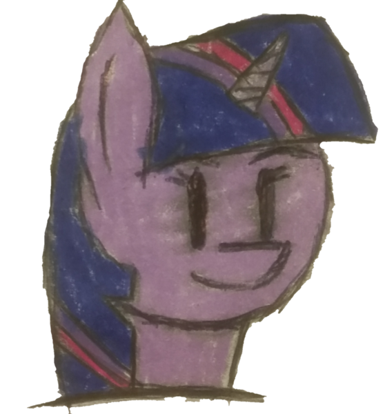 Size: 1423x1529 | Tagged: artist:antique1899, bust, derpibooru import, purple smart, safe, simple background, solo, traditional art, transparent background, twilight sparkle