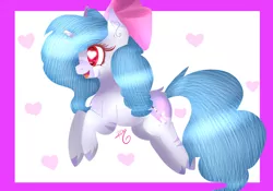 Size: 5000x3500 | Tagged: safe, artist:sweethearts11, derpibooru import, oc, oc:aira, unofficial characters only, pony, unicorn, bow, broken horn, female, hair bow, heart eyes, mare, solo, wingding eyes