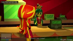 Size: 3840x2160 | Tagged: safe, artist:aryatheeditor, derpibooru import, juniper montage, sunset shimmer, equestria girls, equestria girls series, mirror magic, spoiler:eqg specials, 3d, grand theft auto, gta v