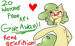 Size: 6500x4000 | Tagged: safe, artist:kiwiscribbles, derpibooru import, oc, oc:kiwi scribbles, unofficial characters only, commission, cute, free art, glasses, heart, heart eyes, pencil, simple background, solo, transparent background, wingding eyes