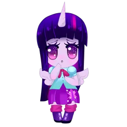 Size: 1024x1024 | Tagged: safe, artist:classichysteria, derpibooru import, twilight sparkle, twilight sparkle (alicorn), alicorn, equestria girls, chibi, clothes, cute, leg warmers, pleated skirt, ponied up, shoes, simple background, skirt, transparent background, twiabetes