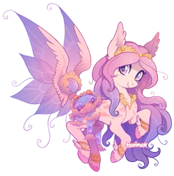Size: 603x609 | Tagged: artist:tsurime, derpibooru import, faering, faering pony, oc, original species, safe, simple background, solo, transparent background, unofficial characters only