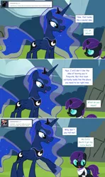 Size: 1280x2168 | Tagged: safe, artist:hakunohamikage, derpibooru import, princess luna, oc, oc:nyx, alicorn, pony, ask-princesssparkle, ask, bandage, tumblr