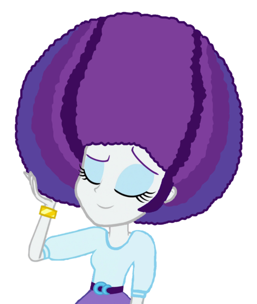 Size: 1397x1654 | Tagged: safe, artist:bigpurplemuppet99, artist:thebarsection, derpibooru import, edit, rarity, equestria girls, afro, alternate hairstyle, edited vector, simple background, solo, transparent background