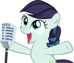 Size: 4828x4145 | Tagged: safe, artist:ironm17, derpibooru import, coloratura, earth pony, pony, absurd resolution, female, filly, filly coloratura, happy, microphone, open mouth, rara, simple background, singing, solo, transparent background, vector, younger