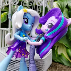 Size: 1200x1200 | Tagged: safe, derpibooru import, starlight glimmer, trixie, equestria girls, doll, equestria girls minis, female, irl, lesbian, photo, shipping, startrix, toy