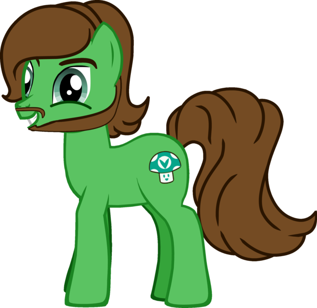 Size: 2078x2017 | Tagged: safe, artist:grapefruitface1, derpibooru import, ponified, pony, pony creator, facial hair, mushroom, simple background, solo, transparent background, vinesauce, vinny (vinesauce)