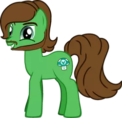 Size: 2078x2017 | Tagged: safe, artist:grapefruitface1, derpibooru import, ponified, pony, pony creator, facial hair, mushroom, simple background, solo, transparent background, vinesauce, vinny (vinesauce)