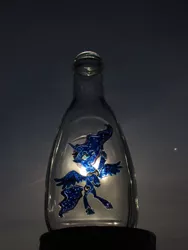 Size: 774x1032 | Tagged: artist:malte279, bottle, craft, derpibooru import, glass engraving, glass painting, moon, moonlight, princess luna, safe