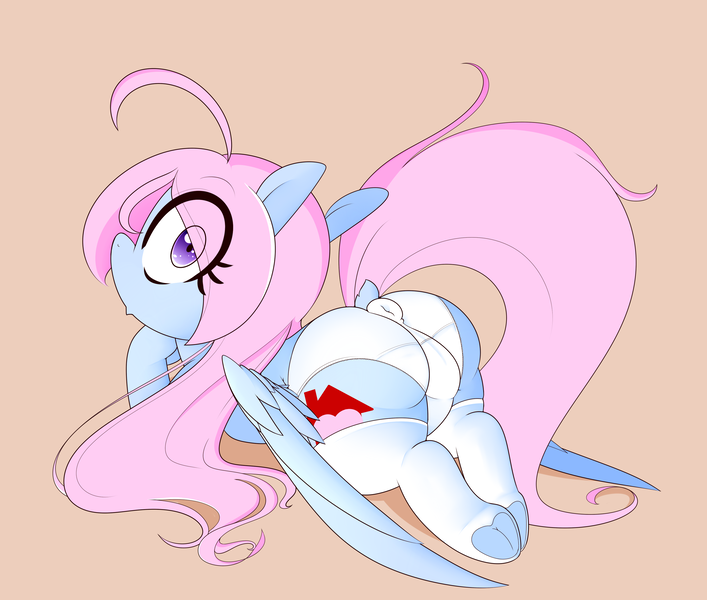 Size: 3300x2800 | Tagged: questionable, artist:fullmetalpikmin, derpibooru import, oc, oc:rickety rails, unofficial characters only, pegasus, pony, clothes, female, panties, presenting, socks, solo, solo female, thigh highs, underwear, white underwear