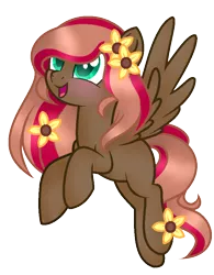 Size: 728x934 | Tagged: safe, artist:angelamusic13, derpibooru import, oc, oc:amber wing, pegasus, pony, base used, female, flower, flower in hair, mare, movie accurate, simple background, solo, transparent background