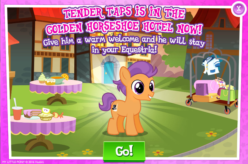 Size: 798x527 | Tagged: safe, derpibooru import, official, tender taps, earth pony, pony, advertisement, colt, gameloft, grin, male, smiling, solo