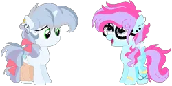 Size: 620x310 | Tagged: safe, artist:bezziie, derpibooru import, oc, oc:sarah, oc:strawberry pie, unofficial characters only, pegasus, pony, unicorn, clothes, female, filly, glasses, simple background, socks, transparent background