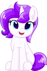 Size: 685x1028 | Tagged: safe, artist:rivin177, derpibooru import, oc, unofficial characters only, unicorn, adorable face, blue eyes, cute, female, mane, mare, purple, simple background, sitting, solo, sweet, transparent background