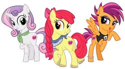 Size: 4000x2200 | Tagged: safe, artist:cheezedoodle96, derpibooru import, apple bloom, scootaloo, sweetie belle, earth pony, pegasus, pony, unicorn, .svg available, adolescence, alternate hairstyle, anklet, bow, braces, braid, clothes, cutie mark, cutie mark crusaders, ear piercing, earring, emo, female, filly, gradient hair, headcanon, jewelry, looking at you, neckerchief, nose piercing, nose ring, older apple bloom, older scootaloo, older sweetie belle, piercing, punk, raised hoof, rearing, scarf, simple background, smiling, spread wings, svg, tanktop, teenage apple bloom, teenage scootaloo, teenage sweetie belle, teenager, the cmc's cutie marks, transparent background, trio, unshorn fetlocks, vector, wings