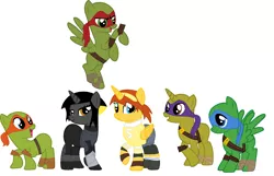 Size: 1620x1044 | Tagged: safe, artist:ppgmlpkndpokemongirl, derpibooru import, oc, ponified, pony, donatello, leonardo, michelangelo, raphael, teenage mutant ninja turtles