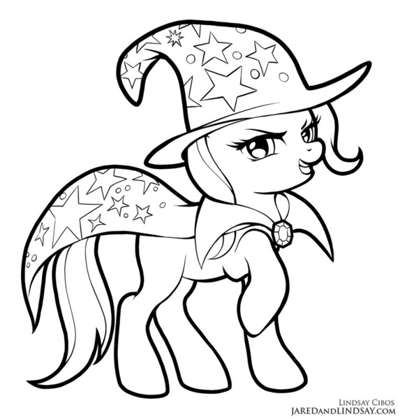 Size: 764x800 | Tagged: safe, artist:lindsay cibos, derpibooru import, trixie, pony, unicorn, cape, clothes, female, grin, hat, looking at you, mare, raised hoof, simple background, smiling, solo, white background