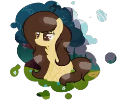 Size: 2968x2496 | Tagged: safe, artist:rachelclaraart, derpibooru import, oc, oc:rachel, unofficial characters only, earth pony, pony, base used, chest fluff, female, flower, heart eyes, high res, mare, simple background, sitting, solo, transparent background, wingding eyes