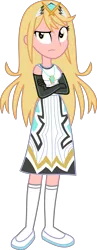 Size: 1489x3825 | Tagged: safe, artist:sketchmcreations, derpibooru import, equestria girls, commission, crossed arms, equestria girls-ified, jewelry, mythra, necklace, simple background, tiara, transparent background, vector, xenoblade chronicles, xenoblade chronicles 2