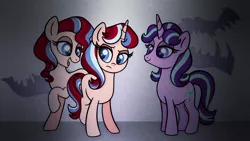 Size: 1280x720 | Tagged: safe, artist:carouselunique, derpibooru import, starlight glimmer, oc, oc:astrid quartz, oc:cherry quartz, pony, unicorn, comic:spiraling together, alternate universe, parent:flim, parent:starlight glimmer, parents:flimglam, sunjackspiral, video in description